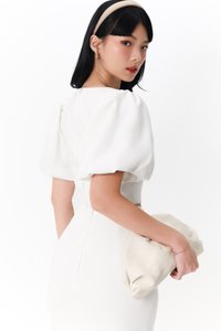 DEFECT | Celeste Co-ord Puffy Sleeve Top in White in S DEFECT | Celeste Co-ord Puffy Sleeve Top in White in S