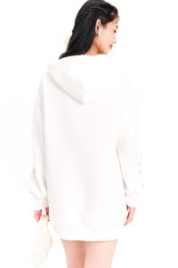 DEFECT | Reyla Ribbon Embroidered Hoodie in White in M
