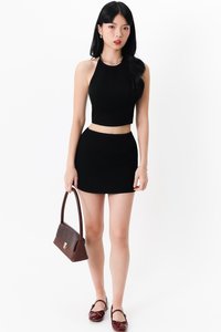 Cerrine Co-ord Halter Top in Black Cerrine Co-ord Halter Top in Black