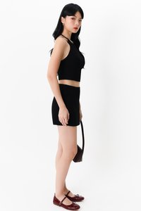Cerrine Co-ord Halter Top in Black Cerrine Co-ord Halter Top in Black