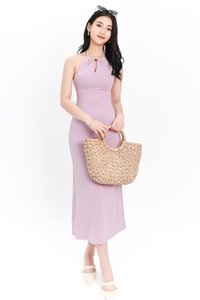 Hallie Halter Midaxi Dress in Lilac