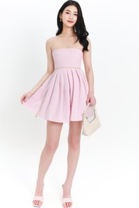 DEFECT | Teania Tweed Romper Dress in Lilac Pink in S DEFECT | Teania Tweed Romper Dress in Lilac Pink in S