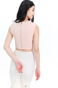 DEFECT | Brynn Bow Sleeveless Top in Light Pink in XS DEFECT | Brynn Bow Sleeveless Top in Light Pink in XS