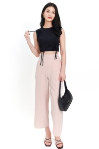 Brynn Bow Sleeveless Top in Black