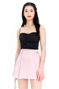 Bea Basic Ruched Top in Black Bea Basic Ruched Top in Black