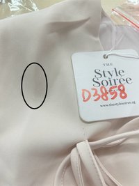 DEFECT | Brynn Bow Sleeveless Top in Light Pink in S,L