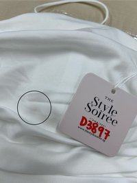 DEFECT | Bea Basic Ruched Top in White in L DEFECT | Bea Basic Ruched Top in White in L