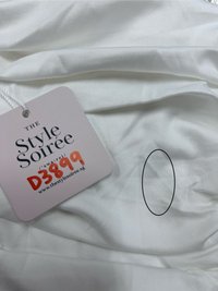 DEFECT | Bea Basic Ruched Top in White in L