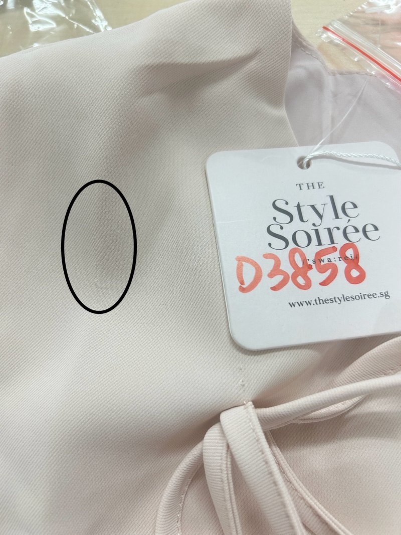 DEFECT | Brynn Bow Sleeveless Top in Light Pink in S,L