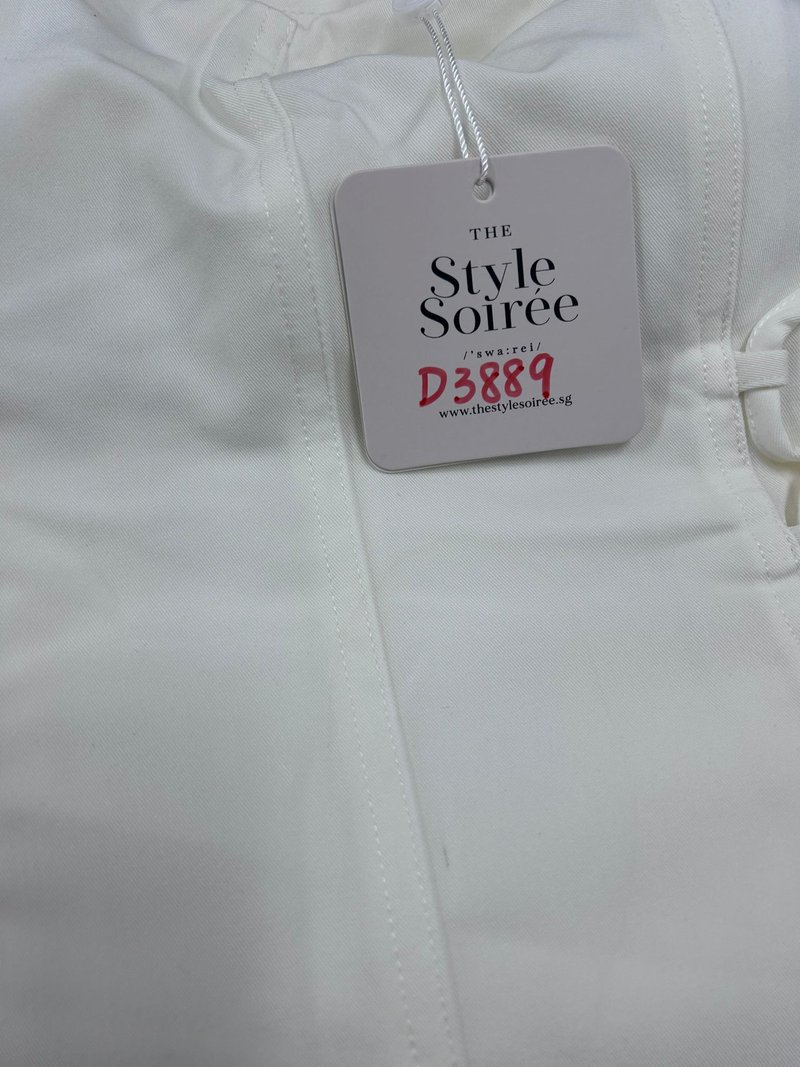 DEFECT | Serena Sweetheart Romper Dress V2 in White in S