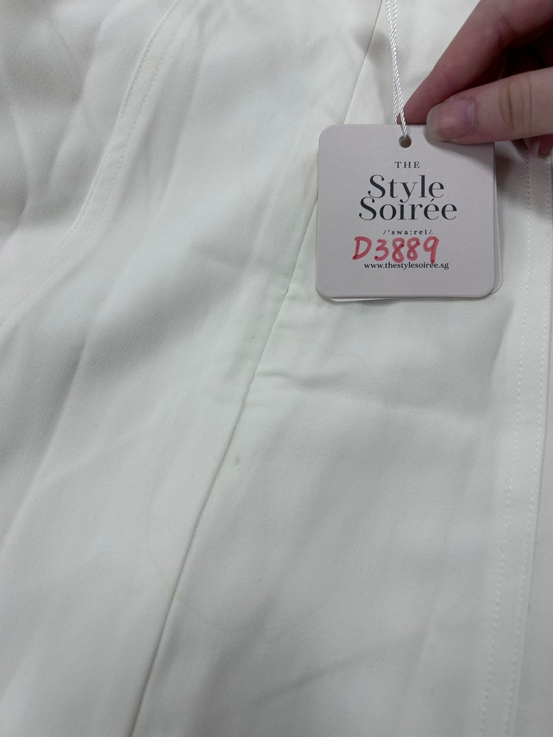 DEFECT | Serena Sweetheart Romper Dress V2 in White in S