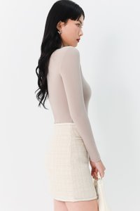 Tabina Tweed Co-ord Skorts in Cream White