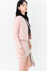 Tabina Tweed Co-ord Jacket in Pink Tabina Tweed Co-ord Jacket in Pink