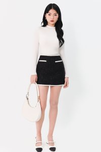 Tabina Tweed Co-ord Skorts in Black