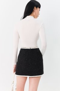 Tabina Tweed Co-ord Skorts in Black