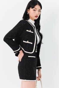 Tabina Tweed Co-ord Set in Black