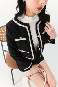 Tabina Tweed Co-ord Set in Black