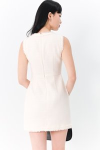 DEFECT | Tina Tweed Dress in Cream White in M