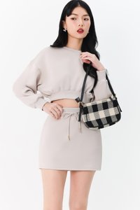 Cae Co-ord Pullover Top in Light Grey
