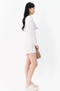 Cae Co-ord Drawstring Skorts in White Cae Co-ord Drawstring Skorts in White