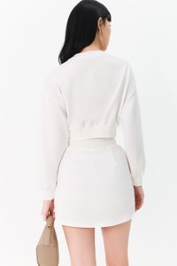 Cae Co-ord Drawstring Skorts in White Cae Co-ord Drawstring Skorts in White