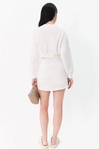 Cae Co-ord Drawstring Skorts in White Cae Co-ord Drawstring Skorts in White