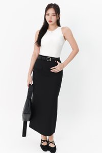 Ber Basic Racer Padded Tank in White Ber Basic Racer Padded Tank in White