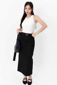 Ber Basic Racer Padded Tank in White Ber Basic Racer Padded Tank in White