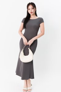 Teni Tee Midaxi Dress in Grey