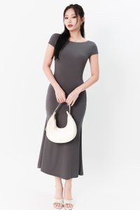 Teni Tee Midaxi Dress in Grey