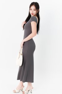 Teni Tee Midaxi Dress in Grey