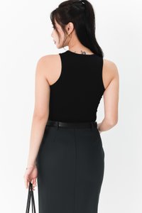 Ber Basic Racer Padded Tank in Black Ber Basic Racer Padded Tank in Black