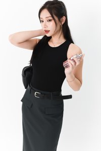 Ber Basic Racer Padded Tank in Black Ber Basic Racer Padded Tank in Black