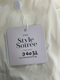 Marissa Mesh Tie Romper Dress in Cream Yellow in XL