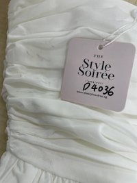 DEFECT | Marissa Mesh Tie Romper Dress in White in M 