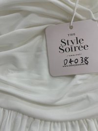 DEFECT | Marissa Mesh Tie Romper Dress in White in L