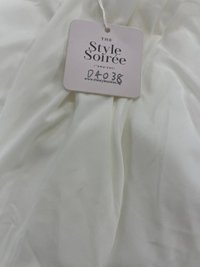 DEFECT | Marissa Mesh Tie Romper Dress in White in L