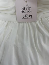 DEFECT | Marissa Mesh Tie Romper Dress in White in L 