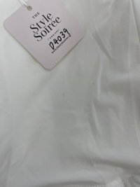 DEFECT | Marissa Mesh Tie Romper Dress in White in L 