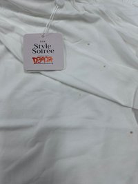 DEFECT | Rowena Ruched Sleeved Top in White in M DEFECT | Rowena Ruched Sleeved Top in White in M