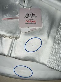 DEFECT | Parisie Pearl Satin Top in White in M