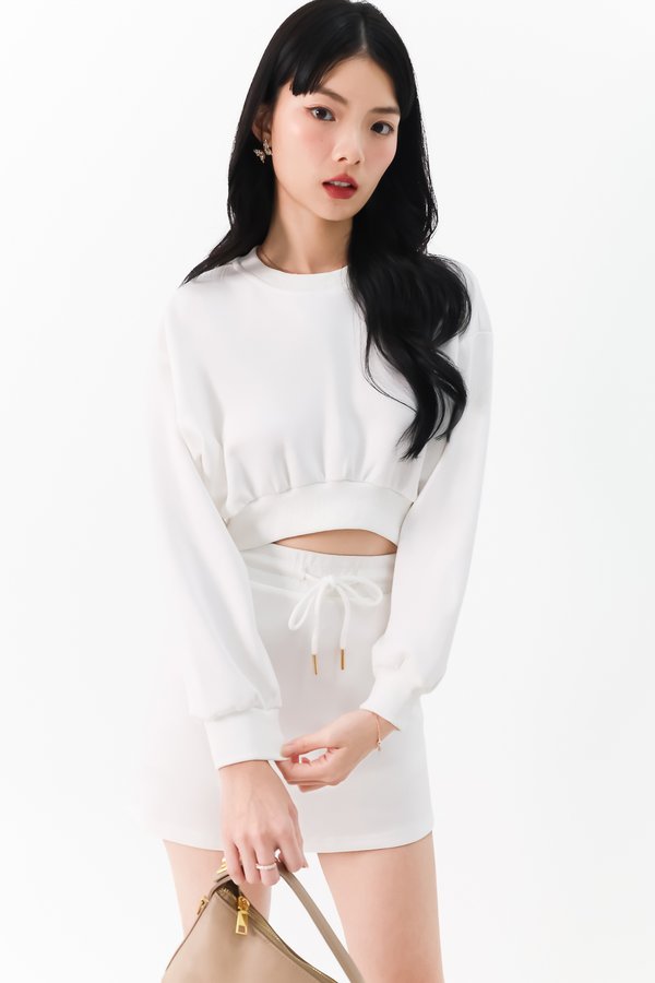 Cae Co-ord Pullover Top in White