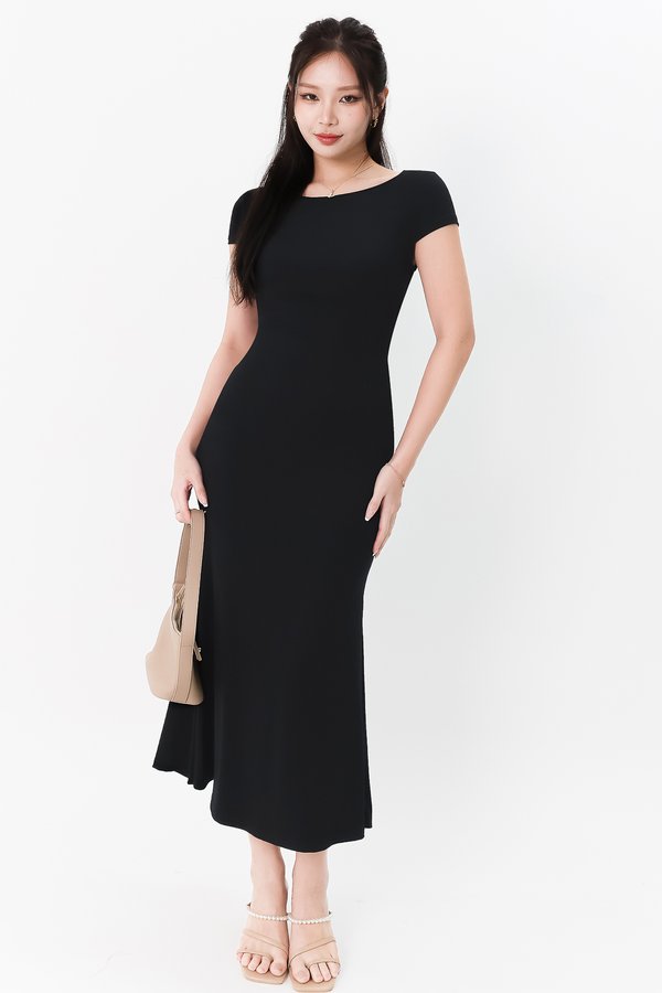 Teni Tee Midaxi Dress in Black