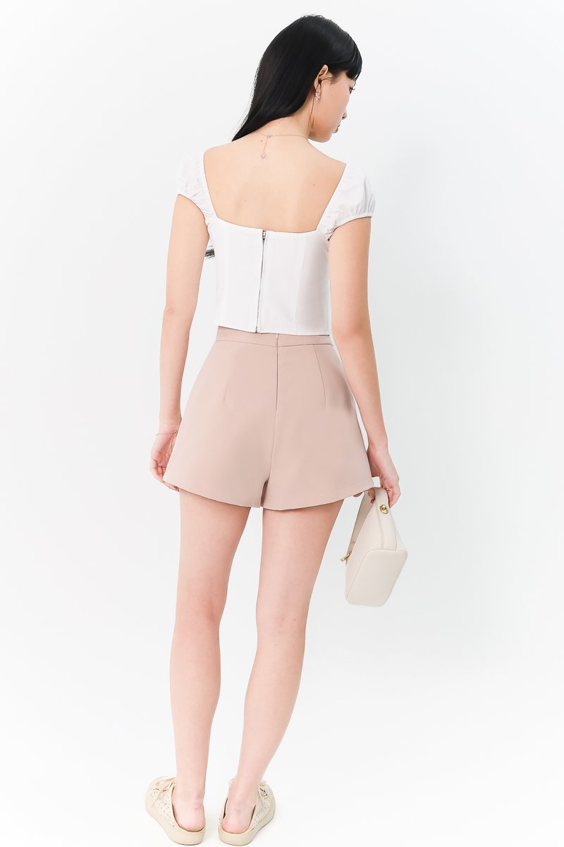 DEFECT | Heather High Waist Shorts in Nude Blush in M