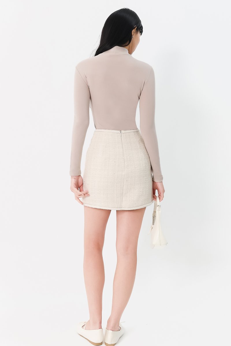 Tabina Tweed Co-ord Skorts in Cream White