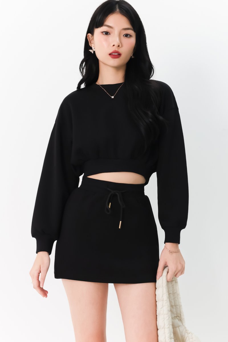 Cae Co-ord Drawstring Skorts in Black