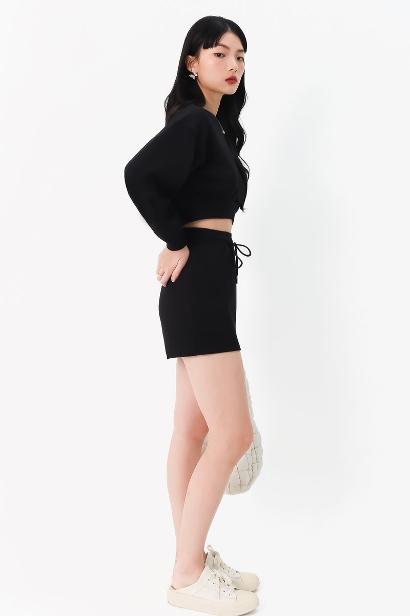 Cae Co-ord Drawstring Skorts in Black