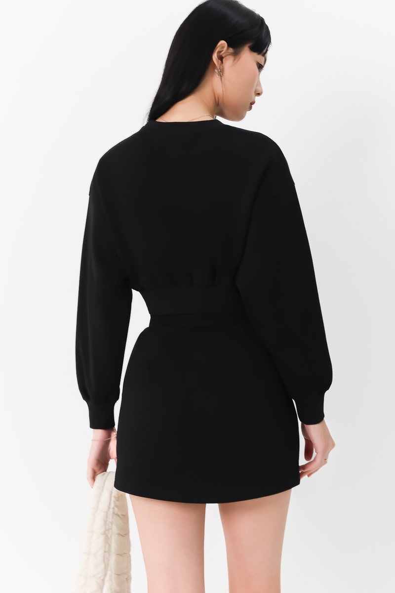 Cae Co-ord Pullover Top in Black