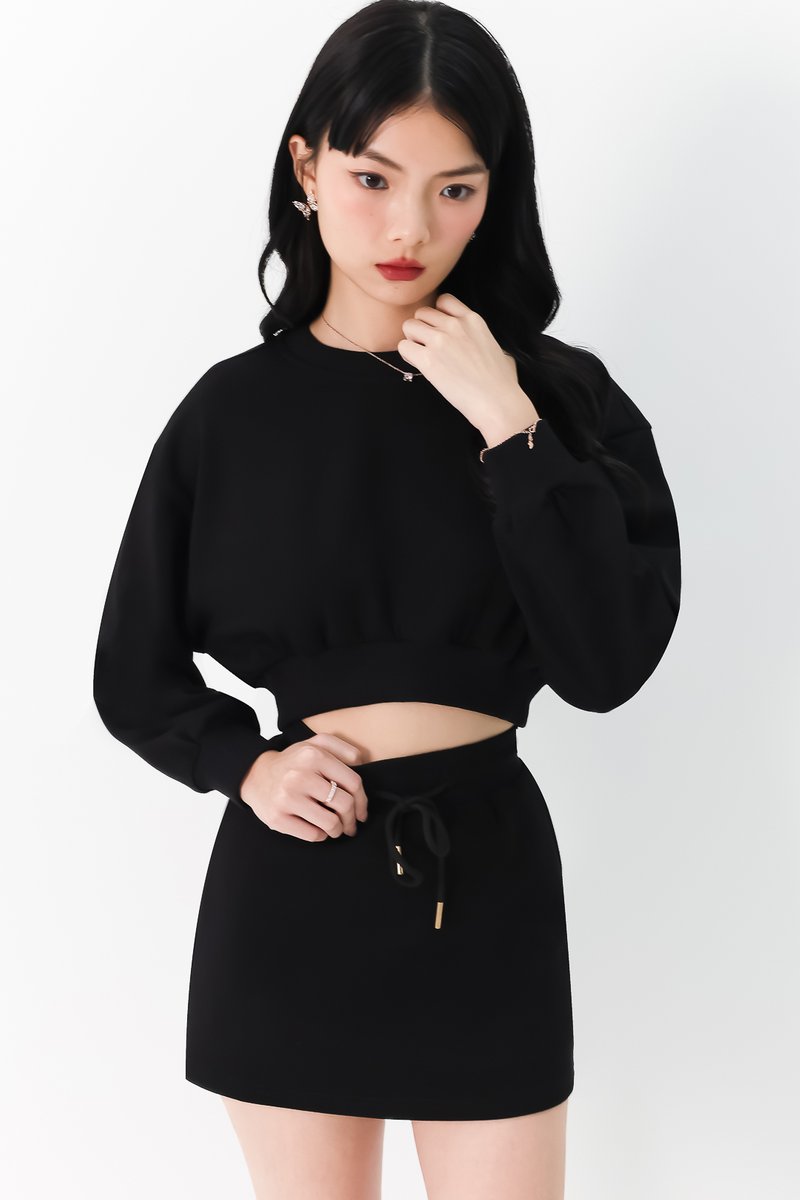 Cae Co-ord Drawstring Skorts in Black