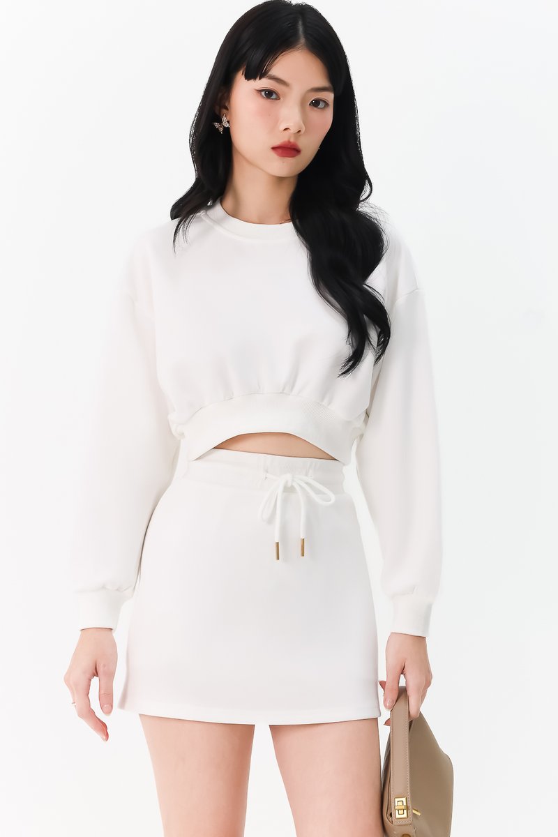 Cae Co-ord Pullover Top in White Cae Co-ord Pullover Top in White